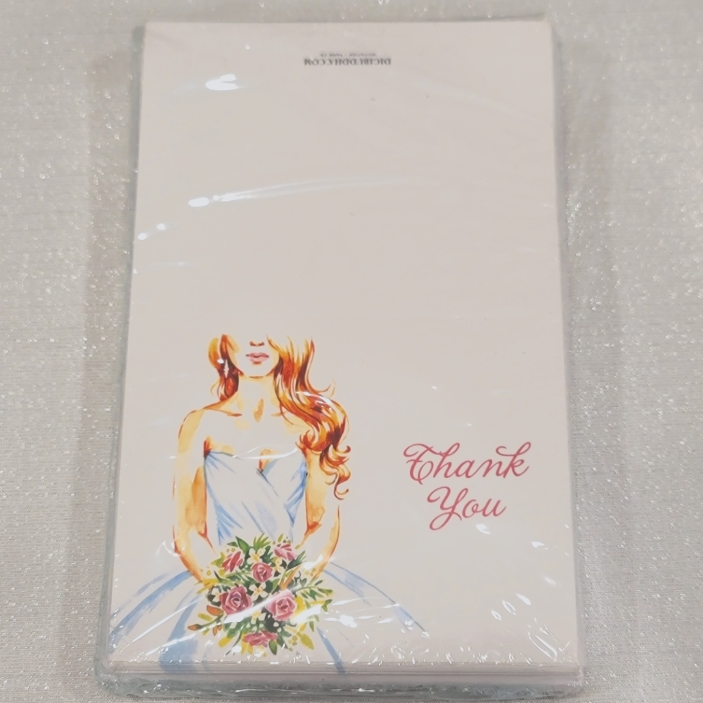 Bride Bridal Shower Thank You Cards - Blank Inside